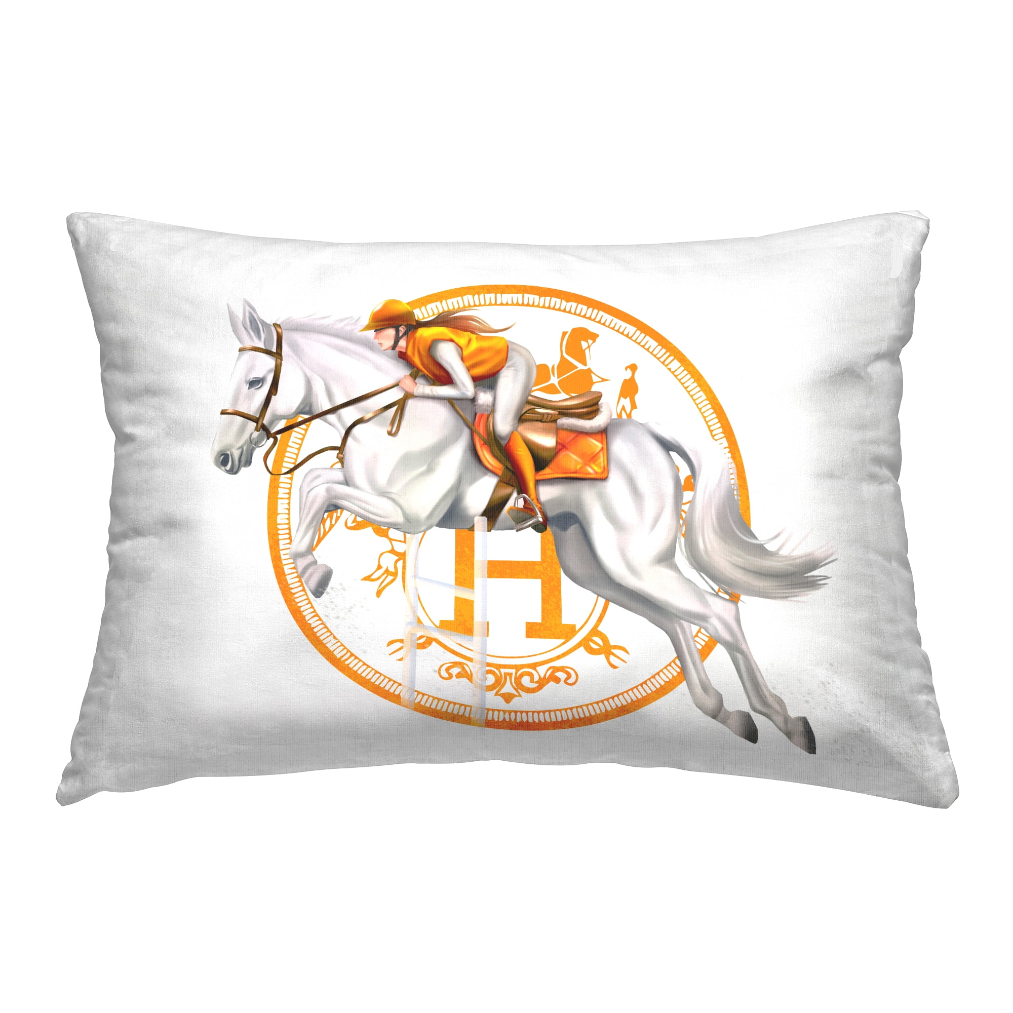 Stupell Industries Glam Equestrian Jockey Decorative Printed Throw Pillow, 14 x 20