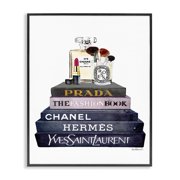 Stupell Industries Glam Fashion Book Set With Makeup Framed Wall Art by Amanda Greenwood