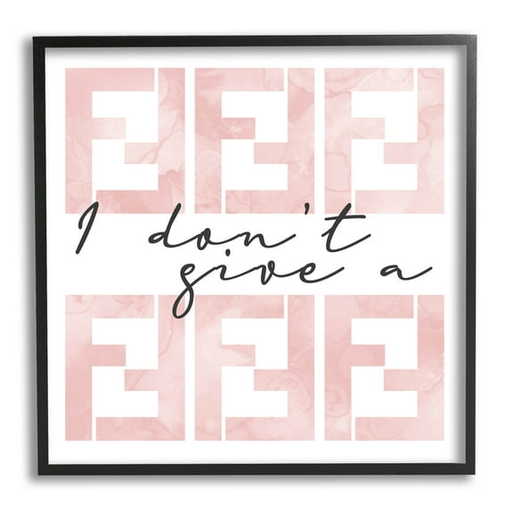 Stupell Industries Glam Fashion Brand Humor Graphic Art Black Framed Art Print Wall Art, Design by Daphne Polselli