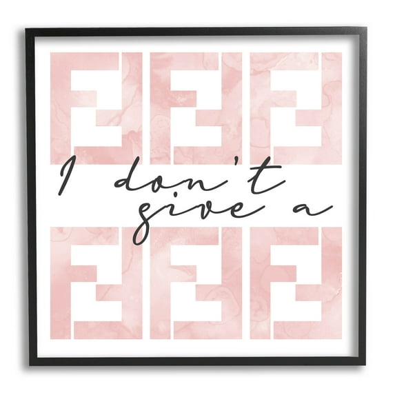 Stupell Industries Glam Fashion Brand Humor Graphic Art Black Framed Art Print Wall Art, Design by Daphne Polselli