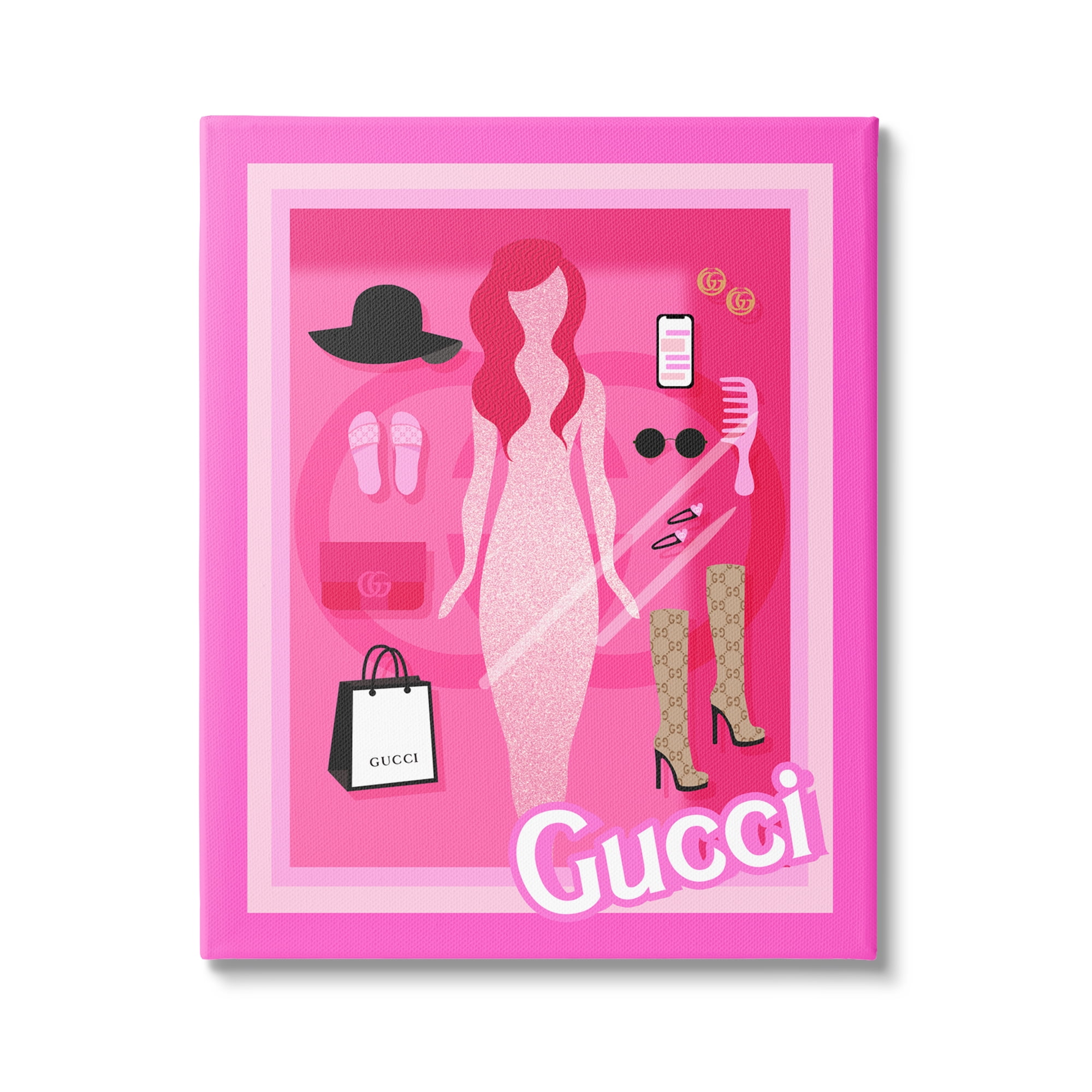 Stupell Industries Glam Fashion Doll Beauty & Fashion Painting Gallery Wrapped Canvas Print Wall Art, 16 x 20