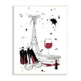thumbnail image 1 of Stupell Industries Glam Fashion Eifel Tower Fashion Books Red Wine Beauty & Fashion Painting Unframed Art Print Wall Art, 10 x 15, 1 of 5