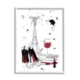 thumbnail image 1 of Stupell Industries Glam Fashion Eifel Tower Fashion Books Red Wine Beauty & Fashion Painting White Framed Art Print Wall Art, 16 x 20, 1 of 7