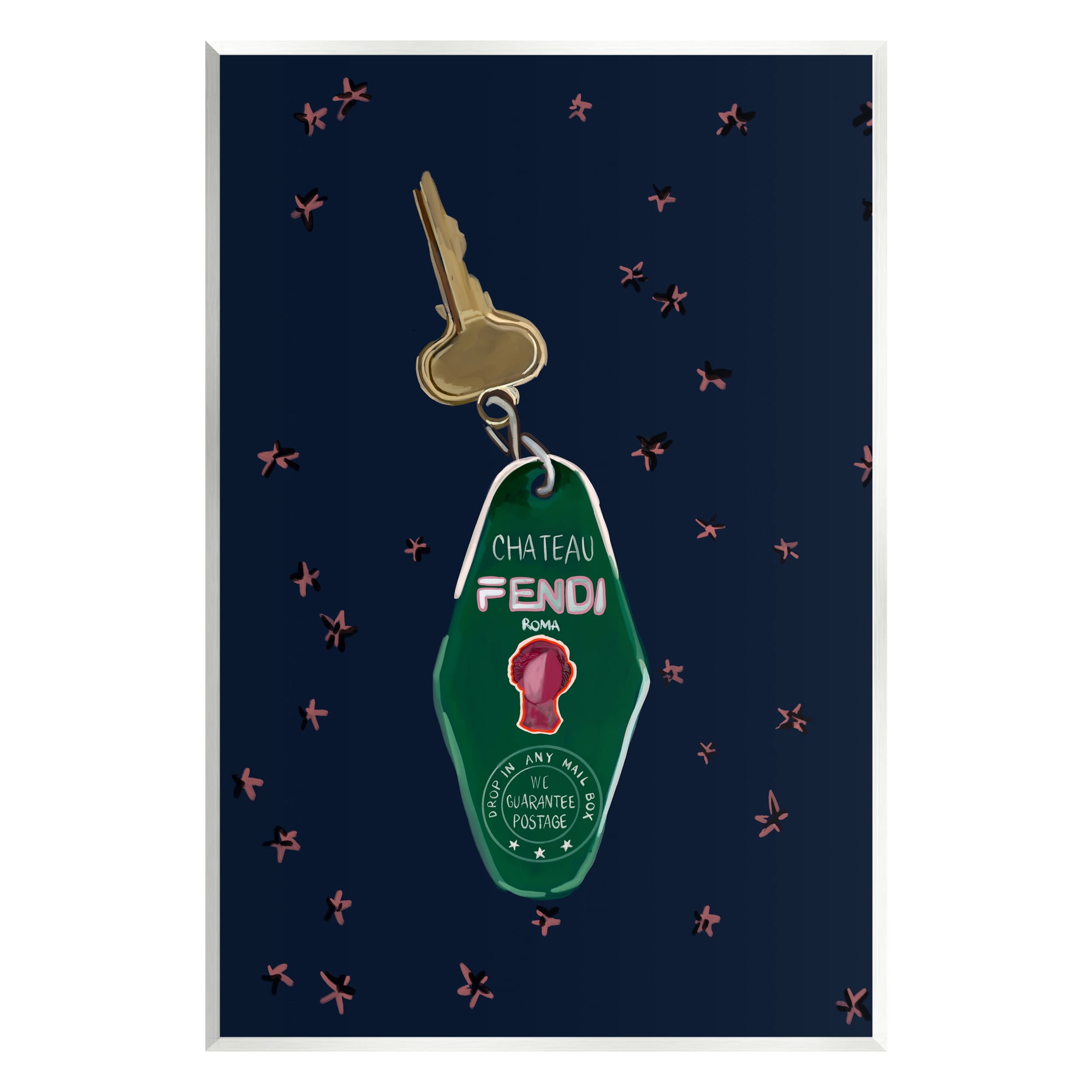 Stupell Industries Glam Fashion Keychain Beauty & Fashion Painting Unframed Art Print Wall Art, 13 x 19