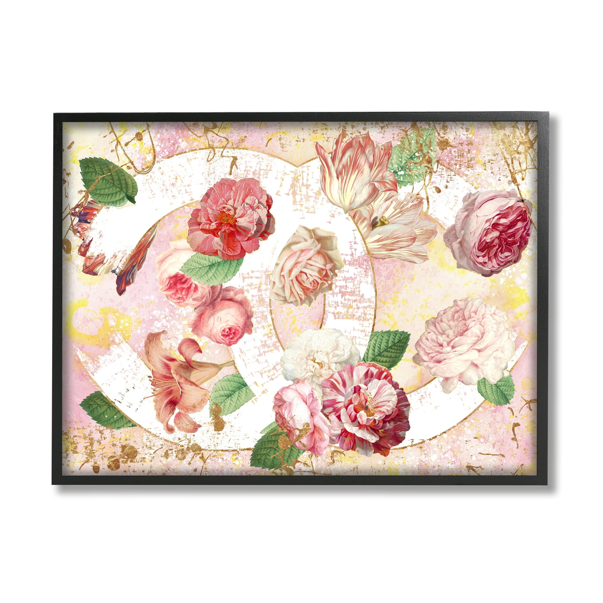 Stupell Industries Glam Fashion Pink Floral Blooms Abstract Pattern, 20 x 16,Design by Ziwei Li