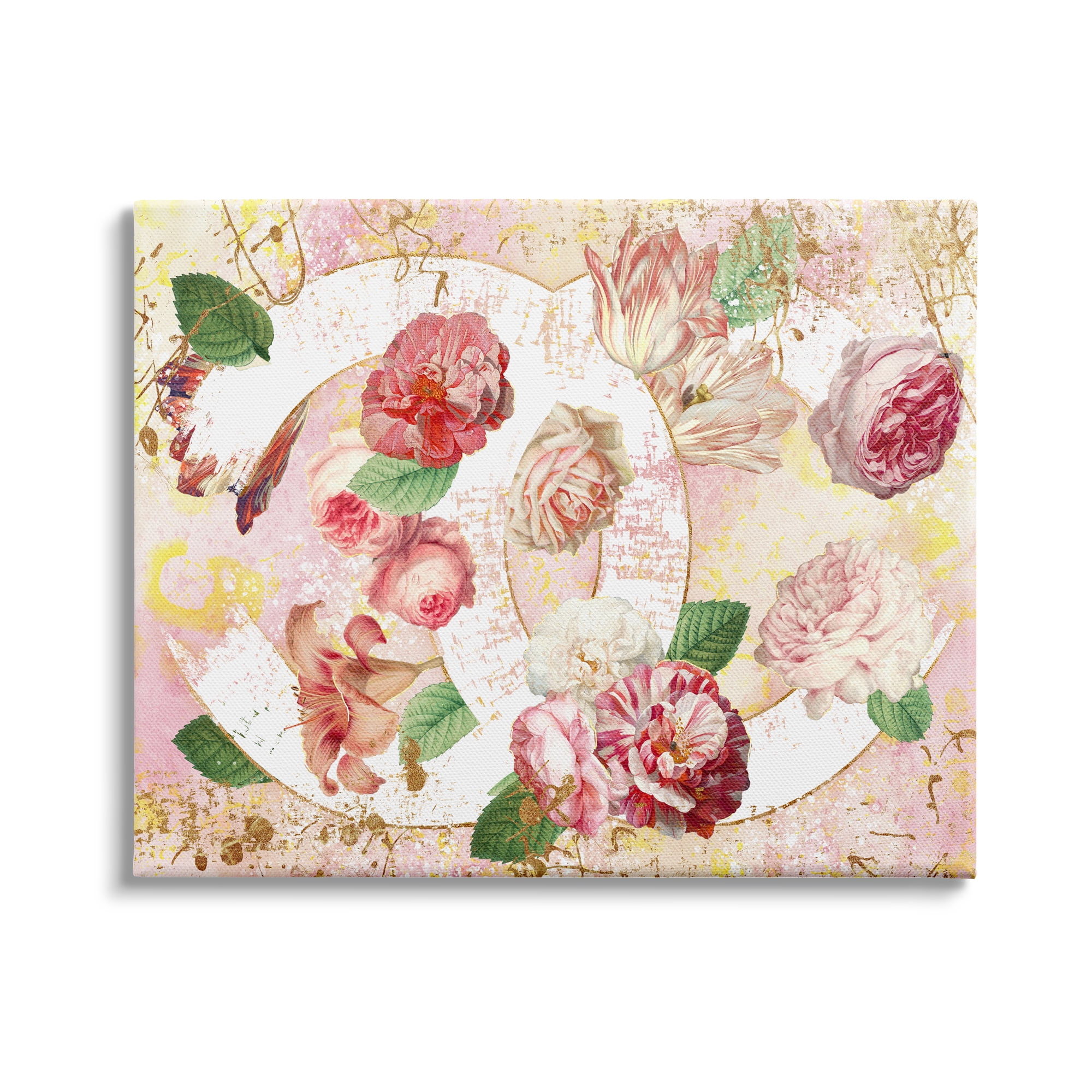 Stupell Industries Glam Fashion Pink Floral Blooms Abstract Pattern, 20 x 16,Design by Ziwei Li