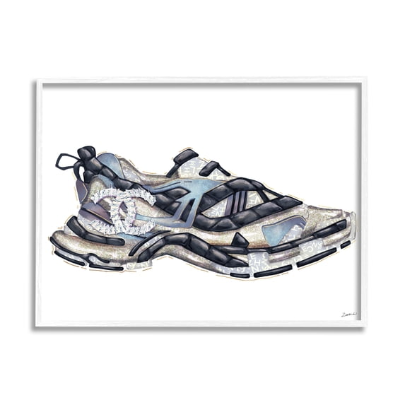 Stupell Industries Glam Fashion Running Shoe Sports Chic Sneaker, 24 x 30, Design by Ziwei Li