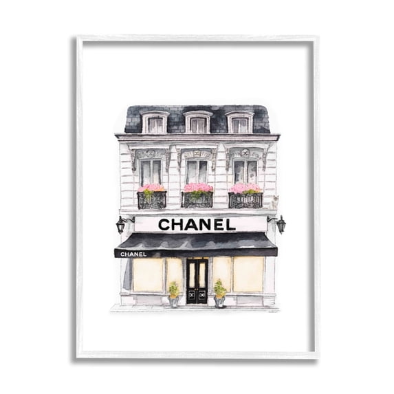Stupell Industries Glam Fashion Storefront Beauty & Fashion Painting White Framed Art Print Wall Art, 11 x 14
