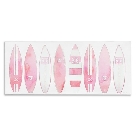 Stupell Industries Glam Fashion Surfboards Nautical Designer Brand Canvas Wall Art by Amanda Greenwood