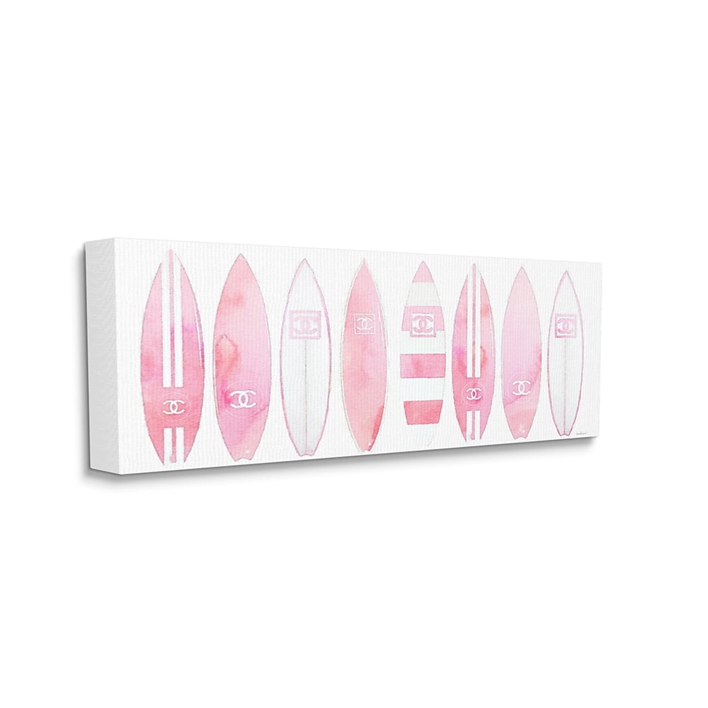 Stupell Industries Glam Fashion Surfboards Nautical Designer Brand Canvas Wall Art by Amanda Greenwood
