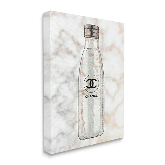 Stupell Industries Glam Fashion Water Bottle over Marble Canvas Wall Art, 16 x 20, Design by Ziwei Li