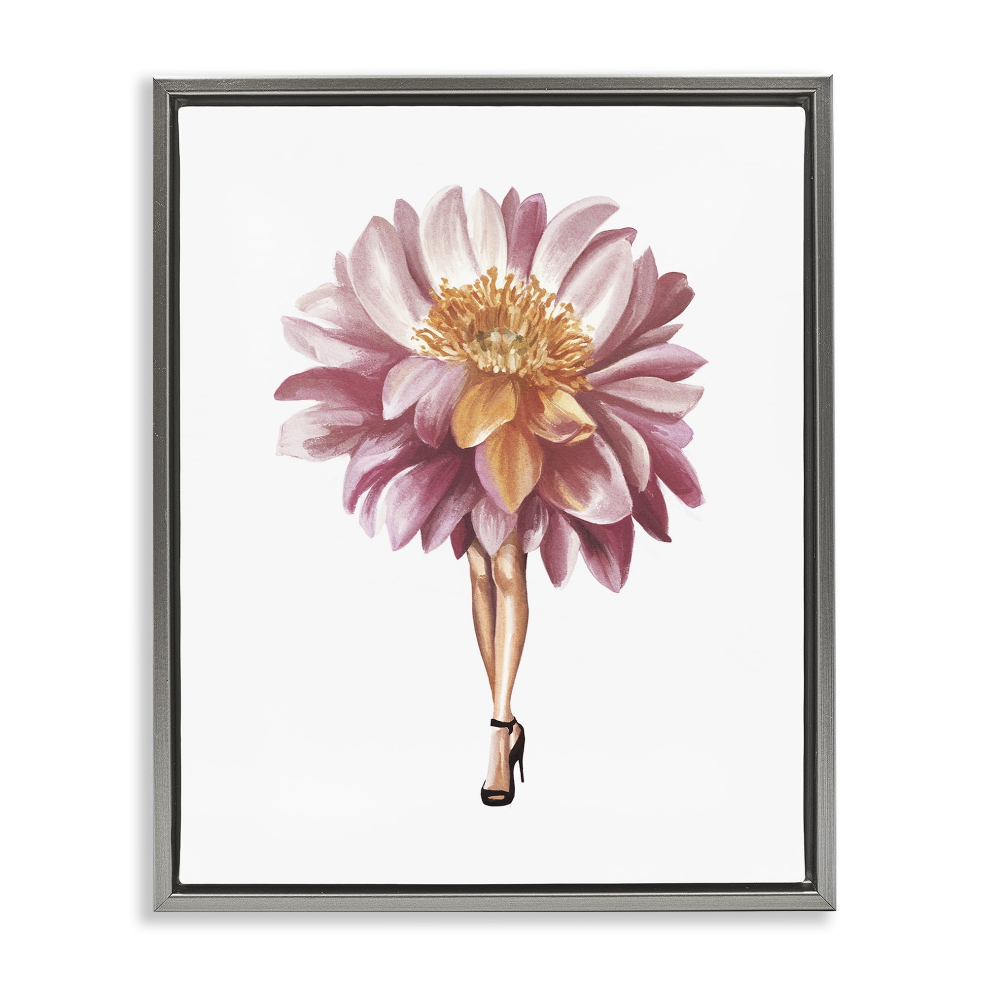 Stupell Industries Glam Floral Walkway Gray Framed Floater Canvas Wall Art, design by Svetlana Aleynikova
