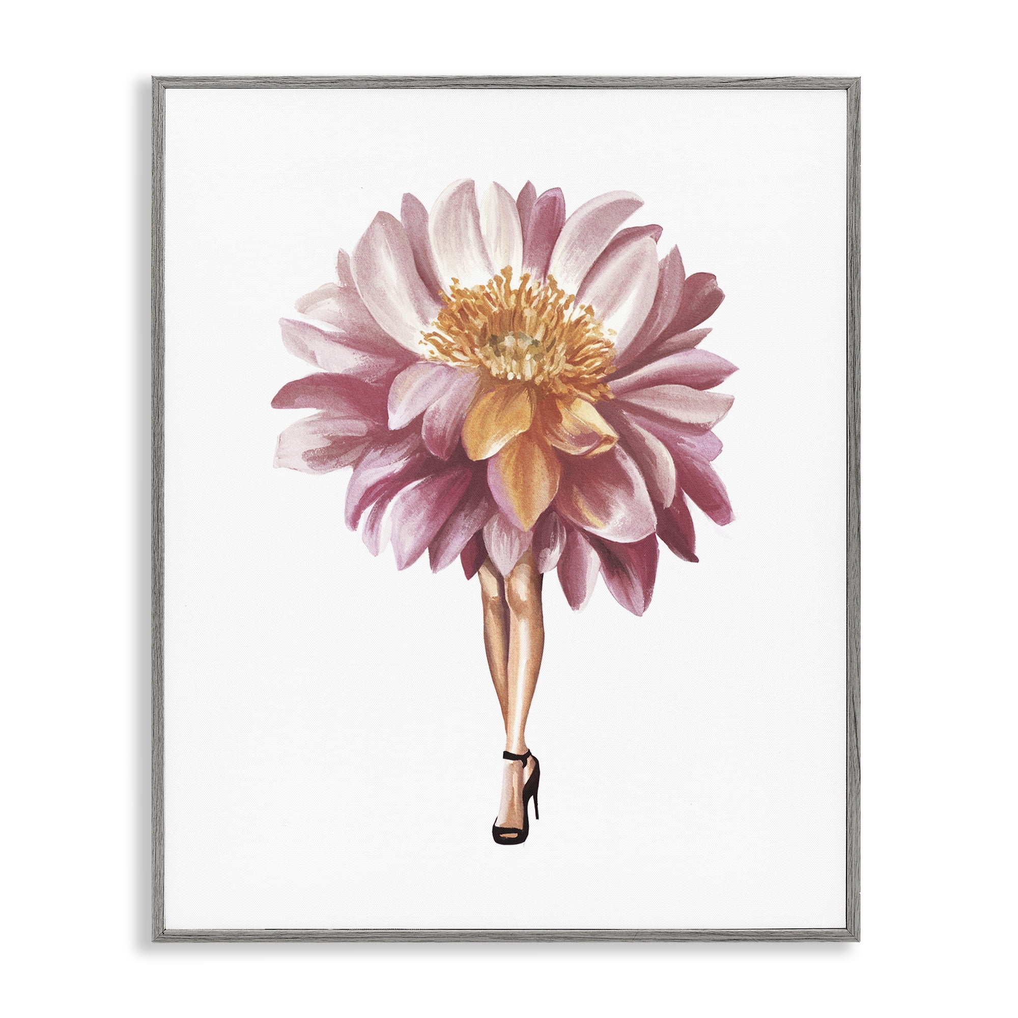 Stupell Industries Glam Floral Walkway Gray Framed Giclee Art, design by Svetlana Aleynikova