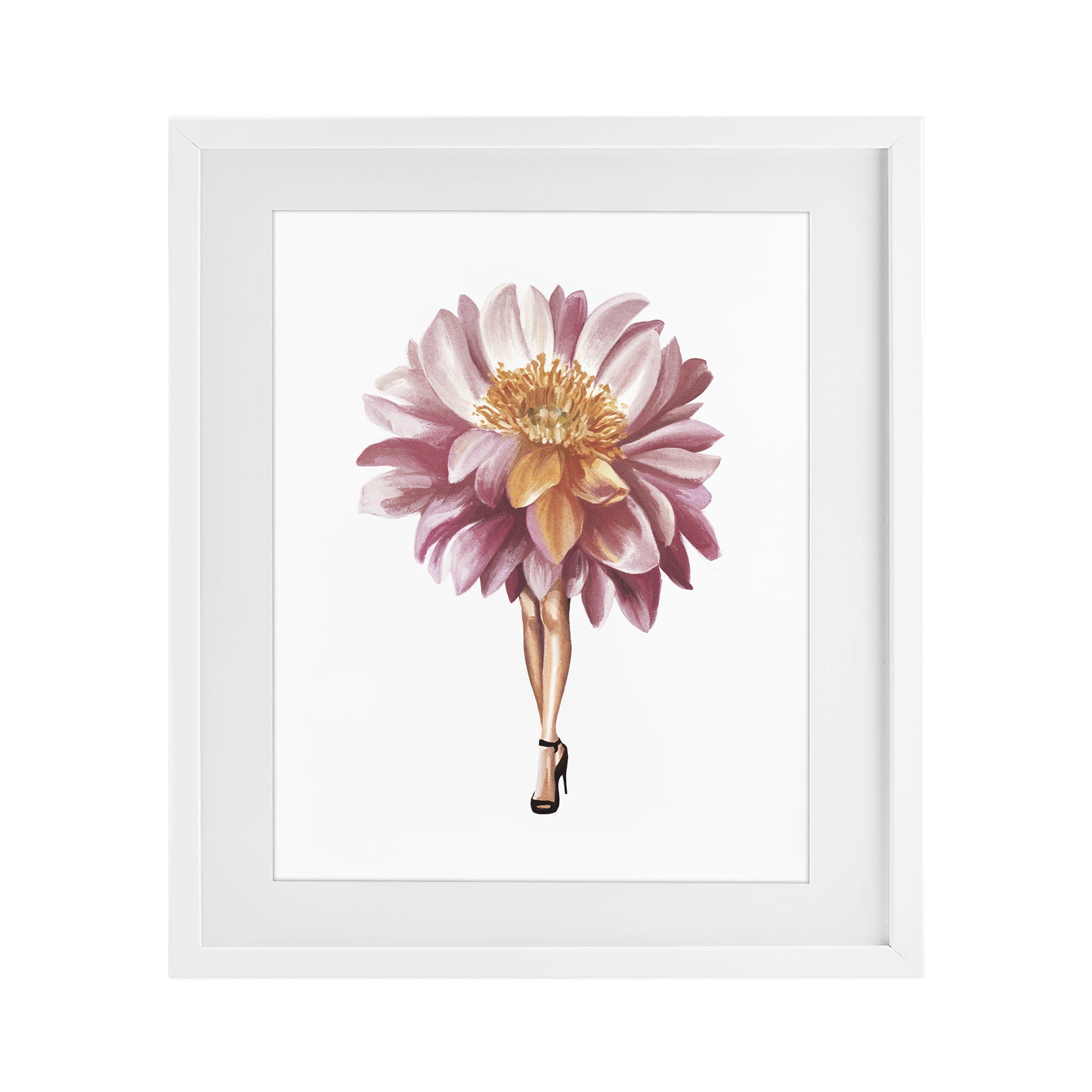 Stupell Industries Glam Floral Walkway White Framed Print Under Glass, design by Svetlana Aleynikova
