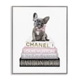 thumbnail image 1 of Stupell Industries Glam French Bulldog Pink Fashion Books Gray Framed Giclee Art, 16 x 20, by Amanda Greenwood, 1 of 7