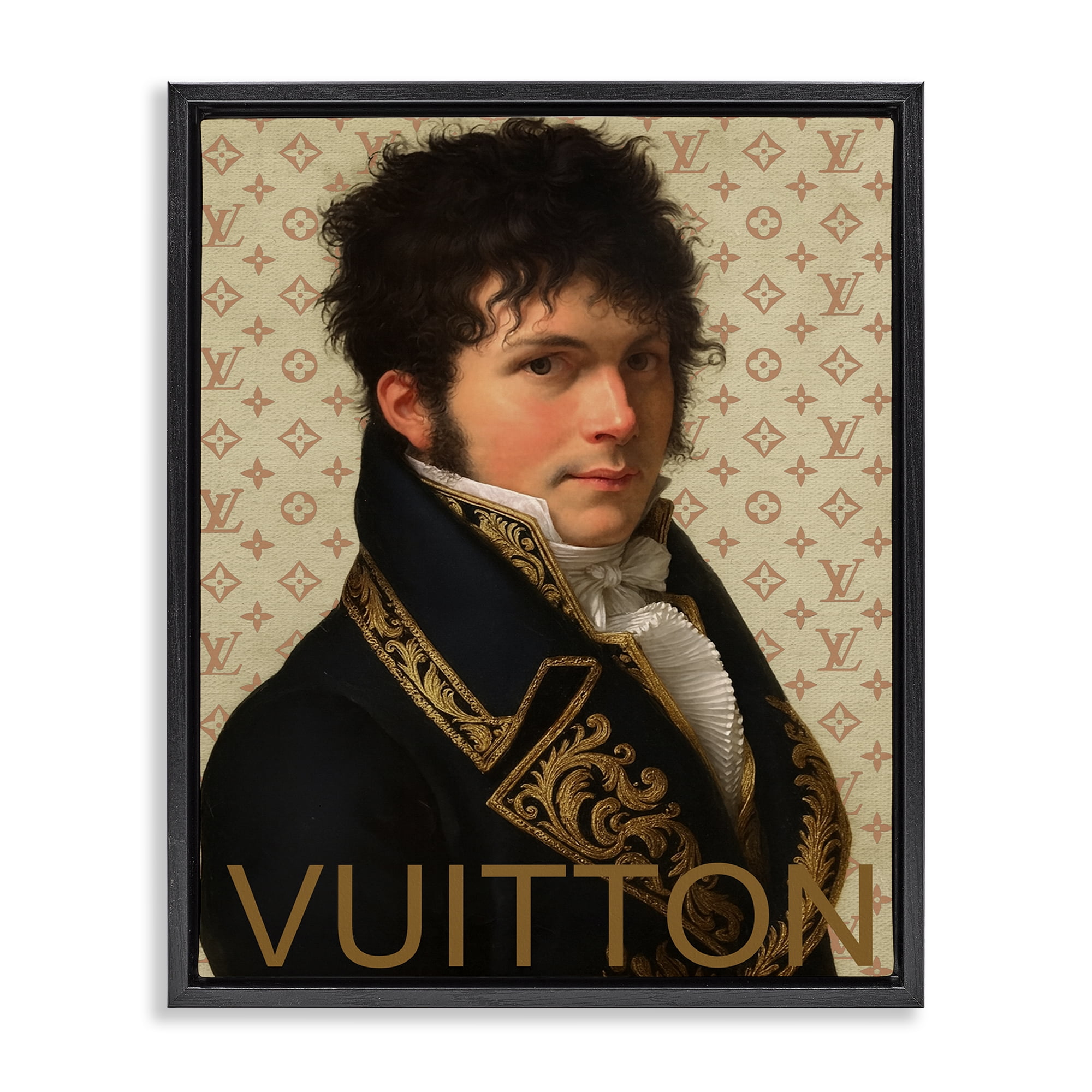 Stupell Industries Glam Gentleman In Spring Black Framed Floater Canvas Wall Art, design by Grotto Studios