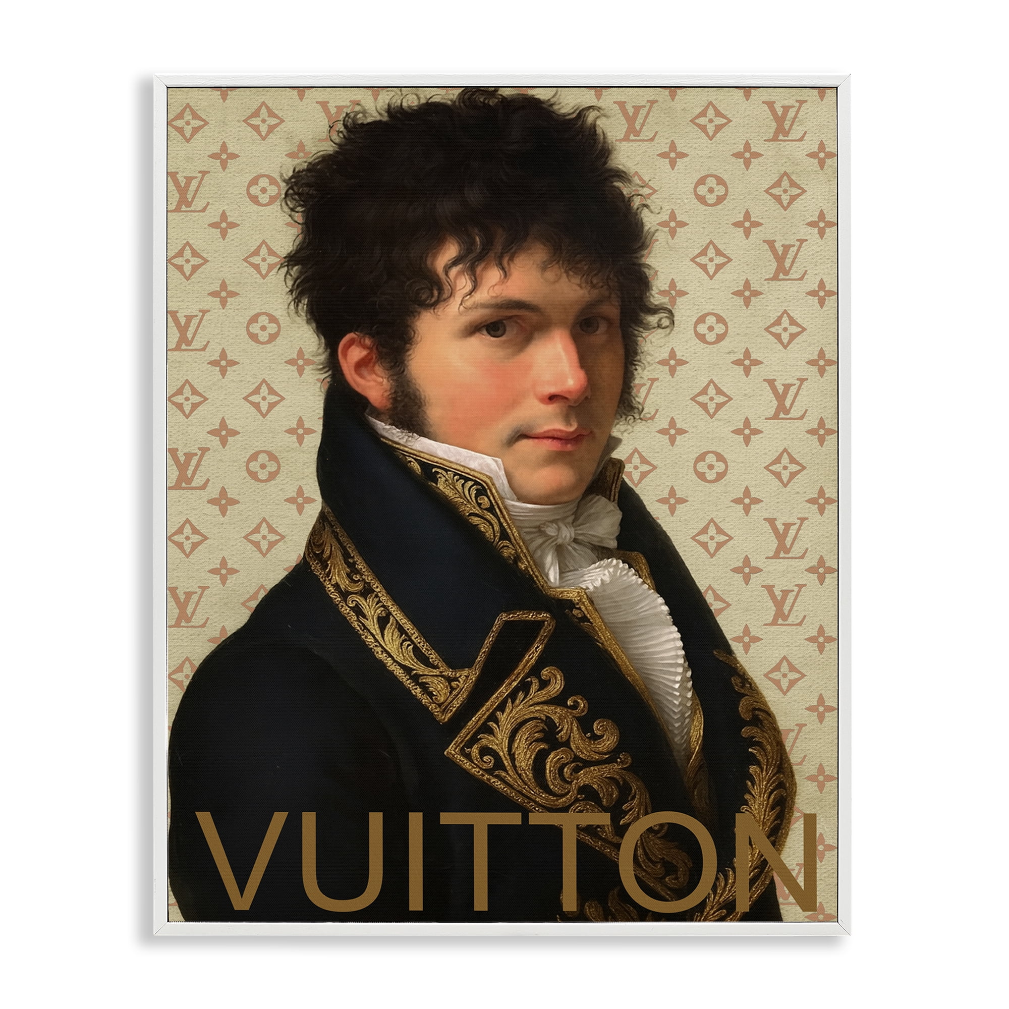Stupell Industries Glam Gentleman In Spring White Framed Giclee Art, design by Grotto Studios