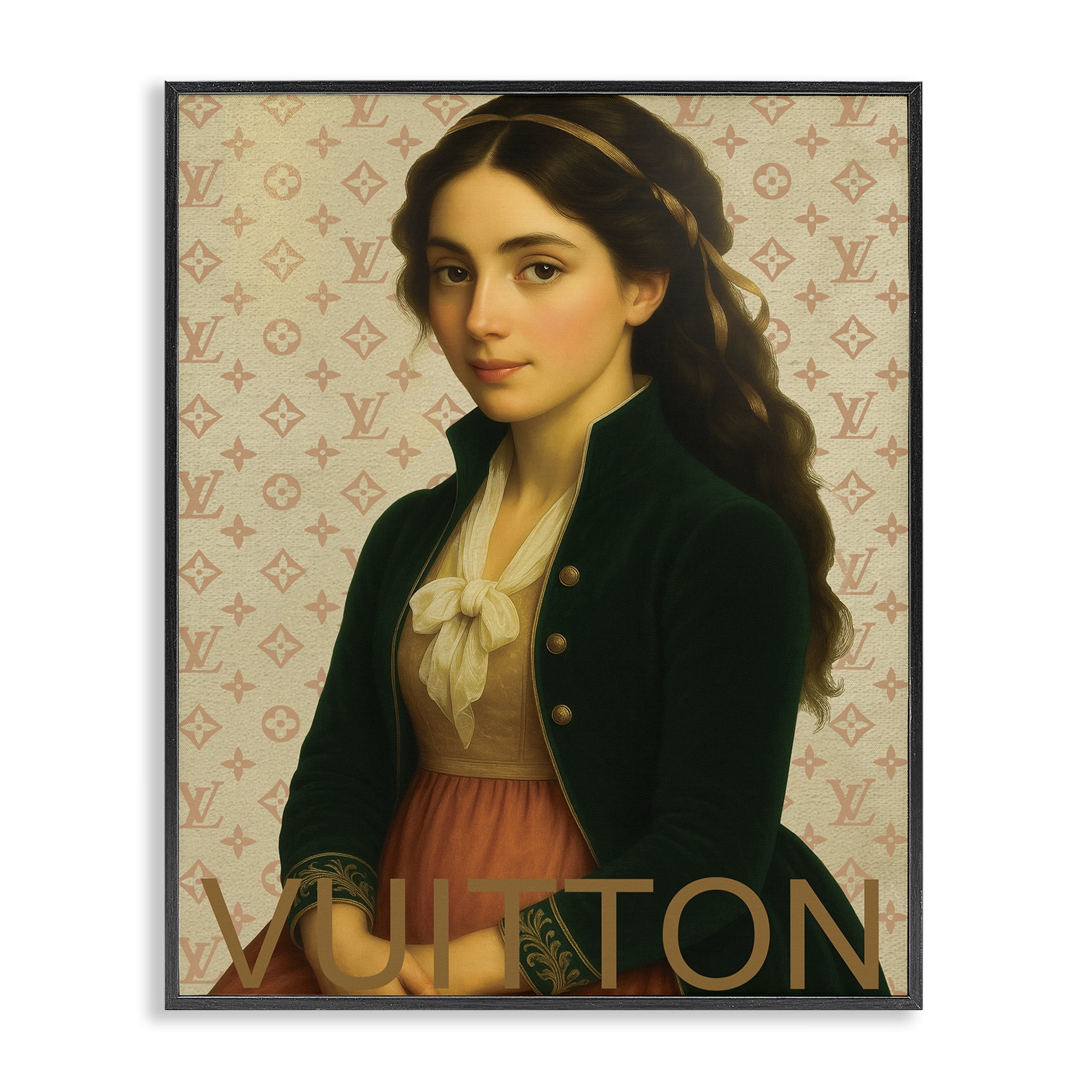 Stupell Industries Glam Gentlewoman in Spring Black Framed Giclee Art, design by Grotto Studios