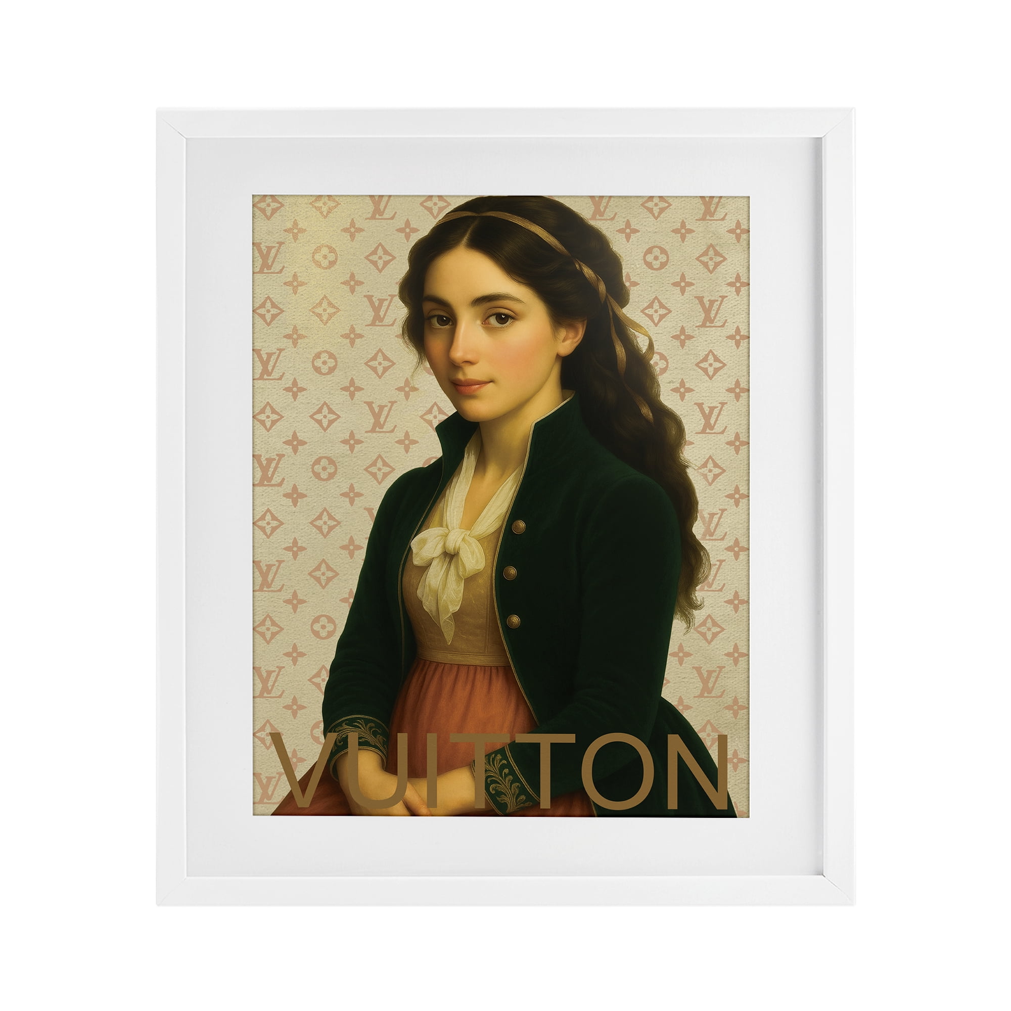 Stupell Industries Glam Gentlewoman in Spring White Framed Print Under Glass, design by Grotto Studios