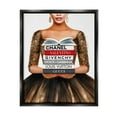 thumbnail image 1 of Stupell Industries Glam Girl & Bookstack Beauty & Fashion Painting Black Floater Framed Canvas Art Print Wall Art, 17 x 21, 1 of 10