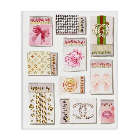 Stupell Industries Glam Girl Matchboxes Canvas Wall Art design by Ziwei Li, 20 x 16