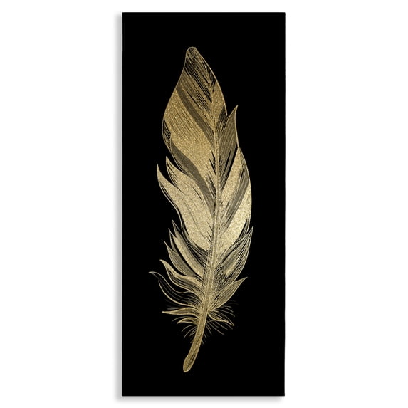 Stupell Industries Glam Glam Lined Feather Canvas Art, 20 x 48, by Kim Allen