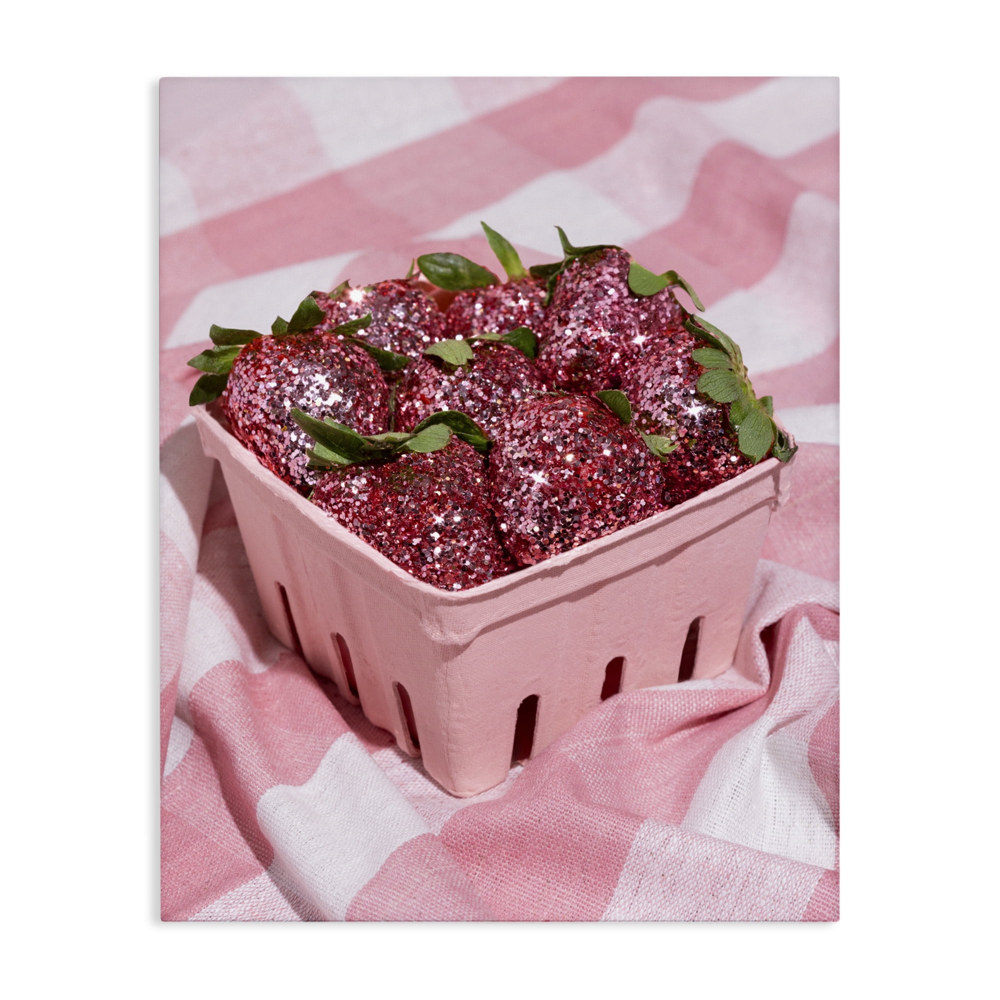 Stupell Industries Glam Glimmer Strawberries Canvas Wall Art, design by LISH Creative
