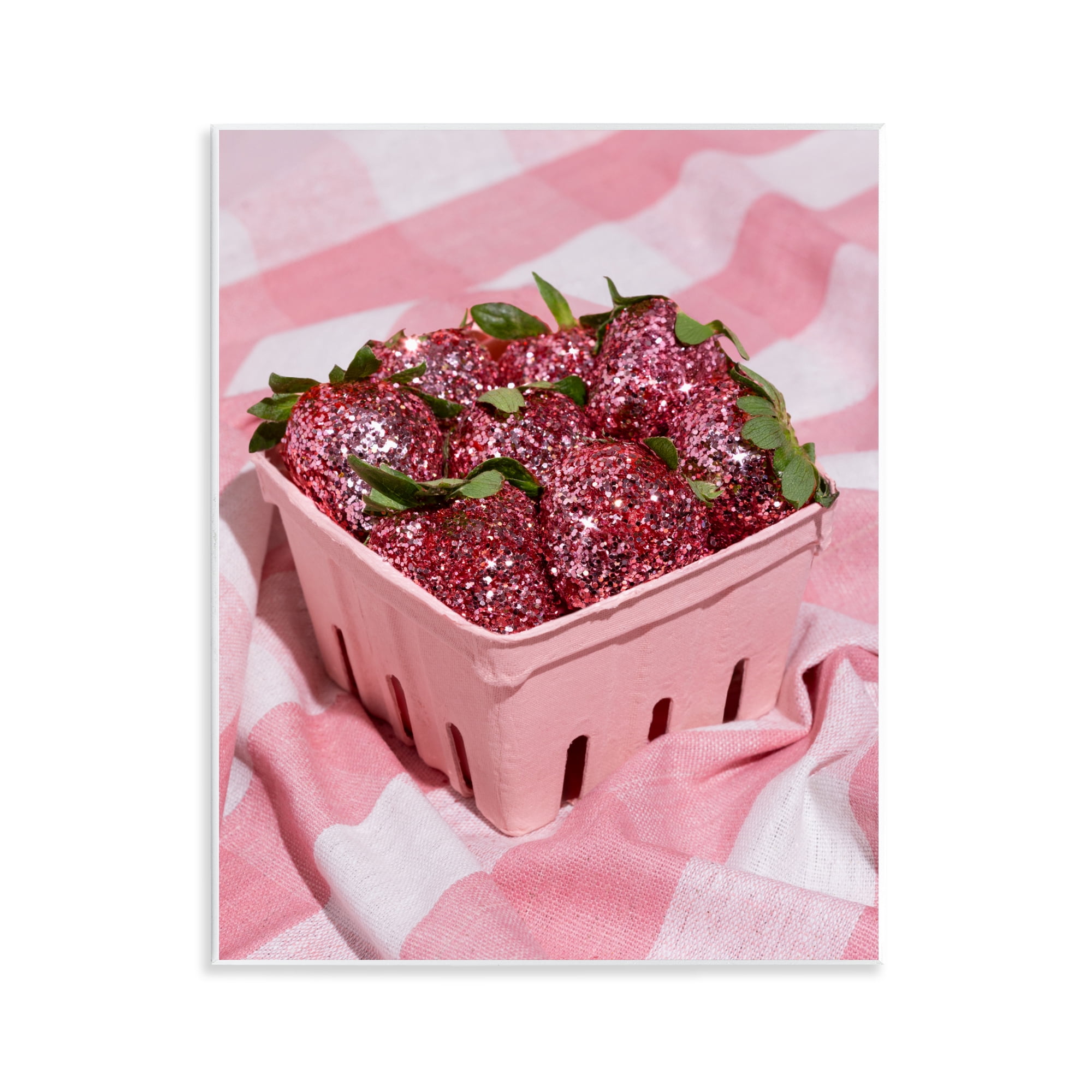 Stupell Industries Glam Glimmer Strawberries Wall Plaque Art, design by LISH Creative