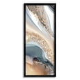 thumbnail image 1 of Stupell Industries Glam & Grey Waves Abstract Painting Black Framed Art Print Wall Art, 10 x 24, 1 of 9