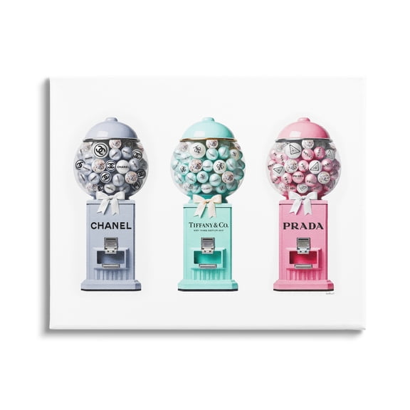 Stupell Industries Glam Gumball Candy Beauty & Fashion Painting Gallery Wrapped Canvas Art Print Wall Art, 20 x 16