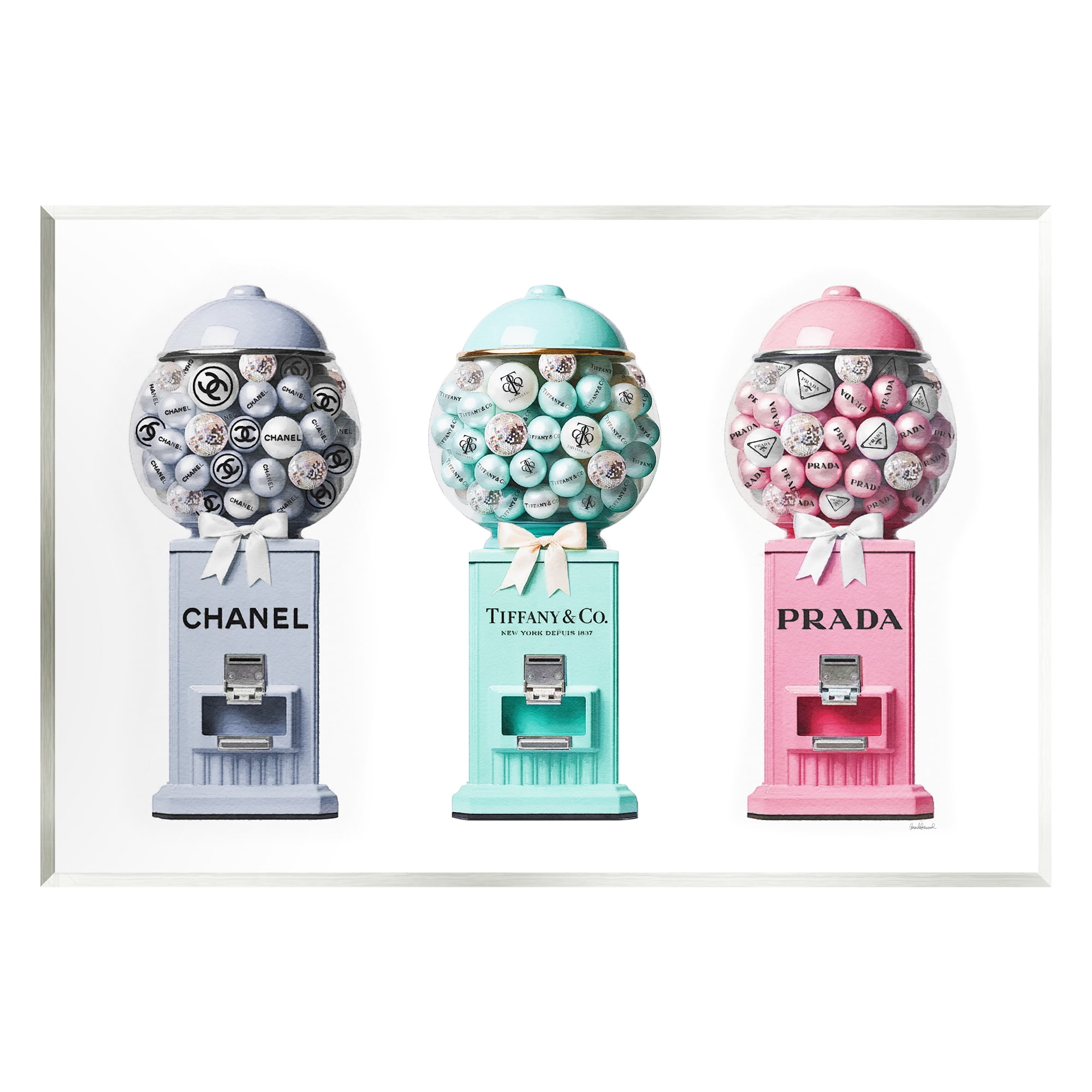 Stupell Industries Glam Gumball Candy Beauty & Fashion Painting Unframed Art Print Wall Art, 19 x 13