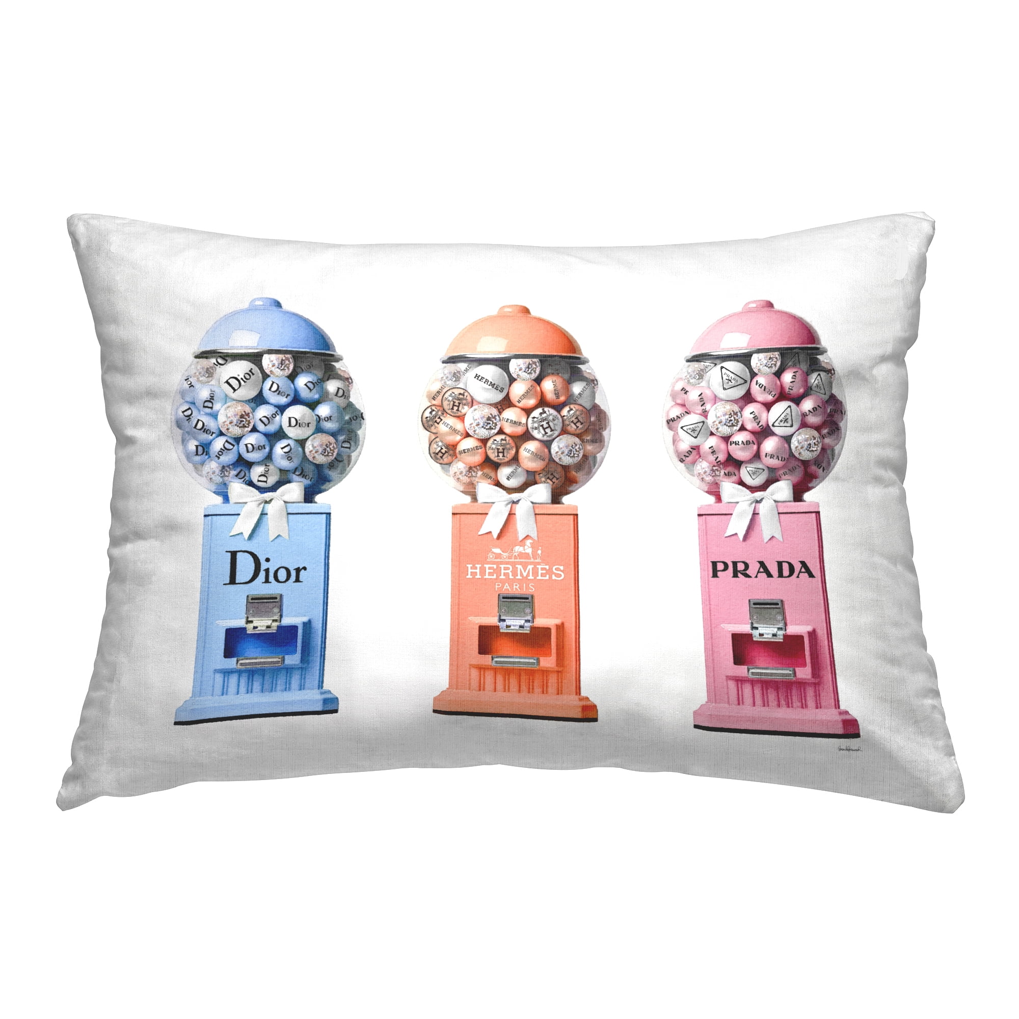 Stupell Industries Glam Gumball Machines Decorative Printed Throw Pillow, 14 x 20