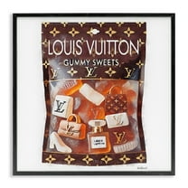 Stupell Industries Glam Gummy Sweets Fashion Painting Black Framed Art Print Wall Art, 12 x 12