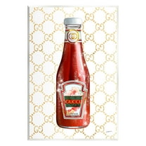 Stupell Industries Glam Kitchen Ketchup Bottle Patterned Condiment Motif Graphic Art Unframed Art Print Wall Art, Design by Ziwei Li