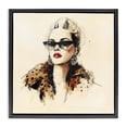 thumbnail image 1 of Stupell Industries Art Deco Glam Leopard Sonata Portrait Black Floating Frame Canvas Art, 25 x 25, by Svetlana Aleynikova, 1 of 8