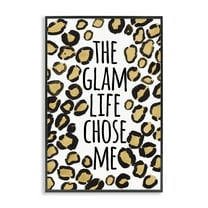 Stupell Industries Glam Life Chose Me Typography Painting Black Framed Art Print Wall Art, 12 x 18