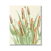 Stupell Industries Glam Lipstick Abstract Botanicals Graphic Art Gallery Wrapped Canvas Print Wall Art, Design by Lil' Rue