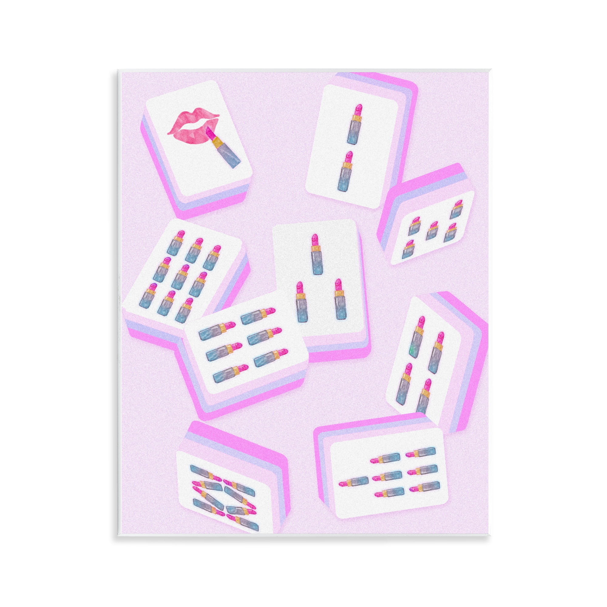 Stupell Industries Glam Lipstick Mahjong Tiles Wall Plaque Art, design by Ziwei Li