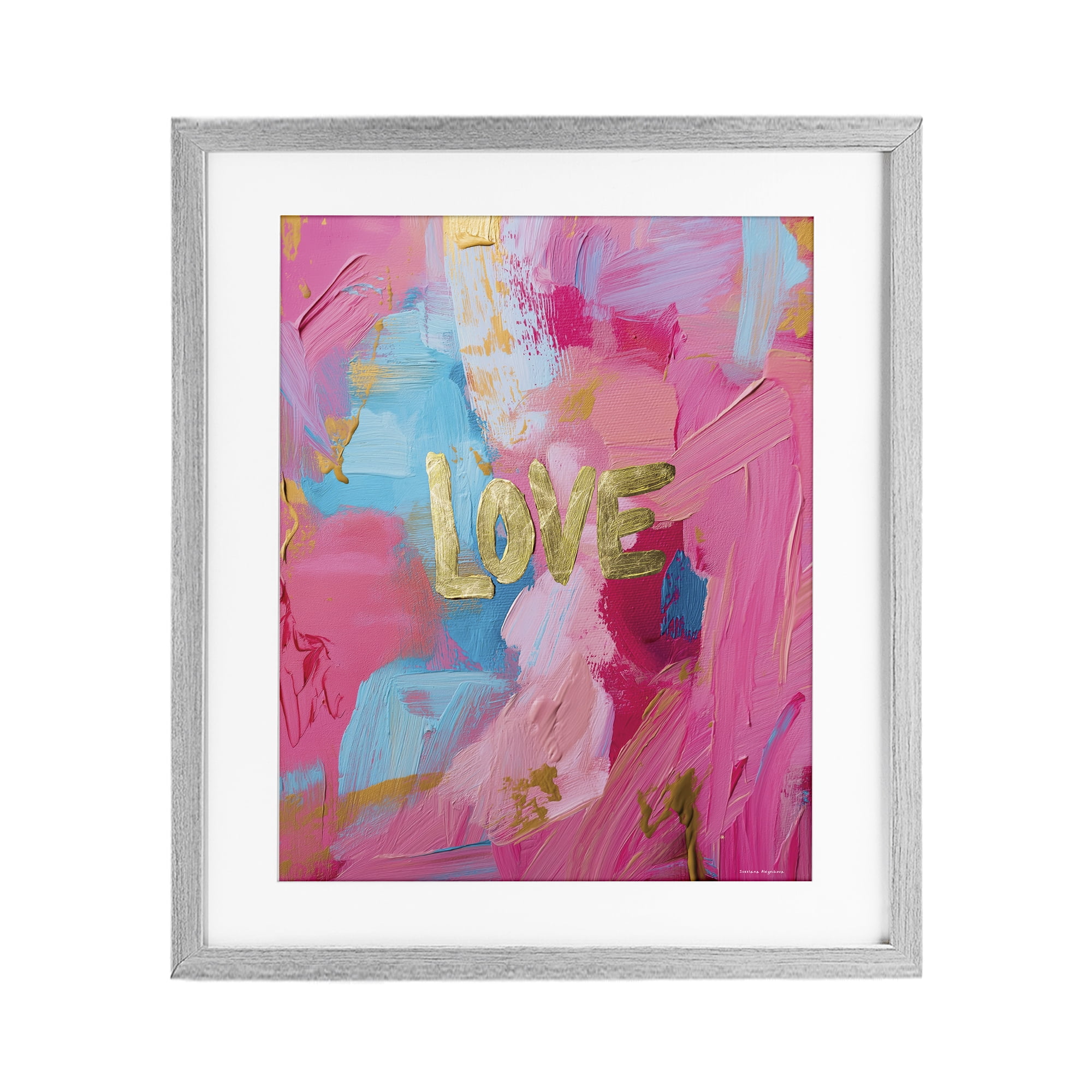 Stupell Industries Glam Love In Motion Gray Framed Print Under Glass, design by Svetlana Aleynikova
