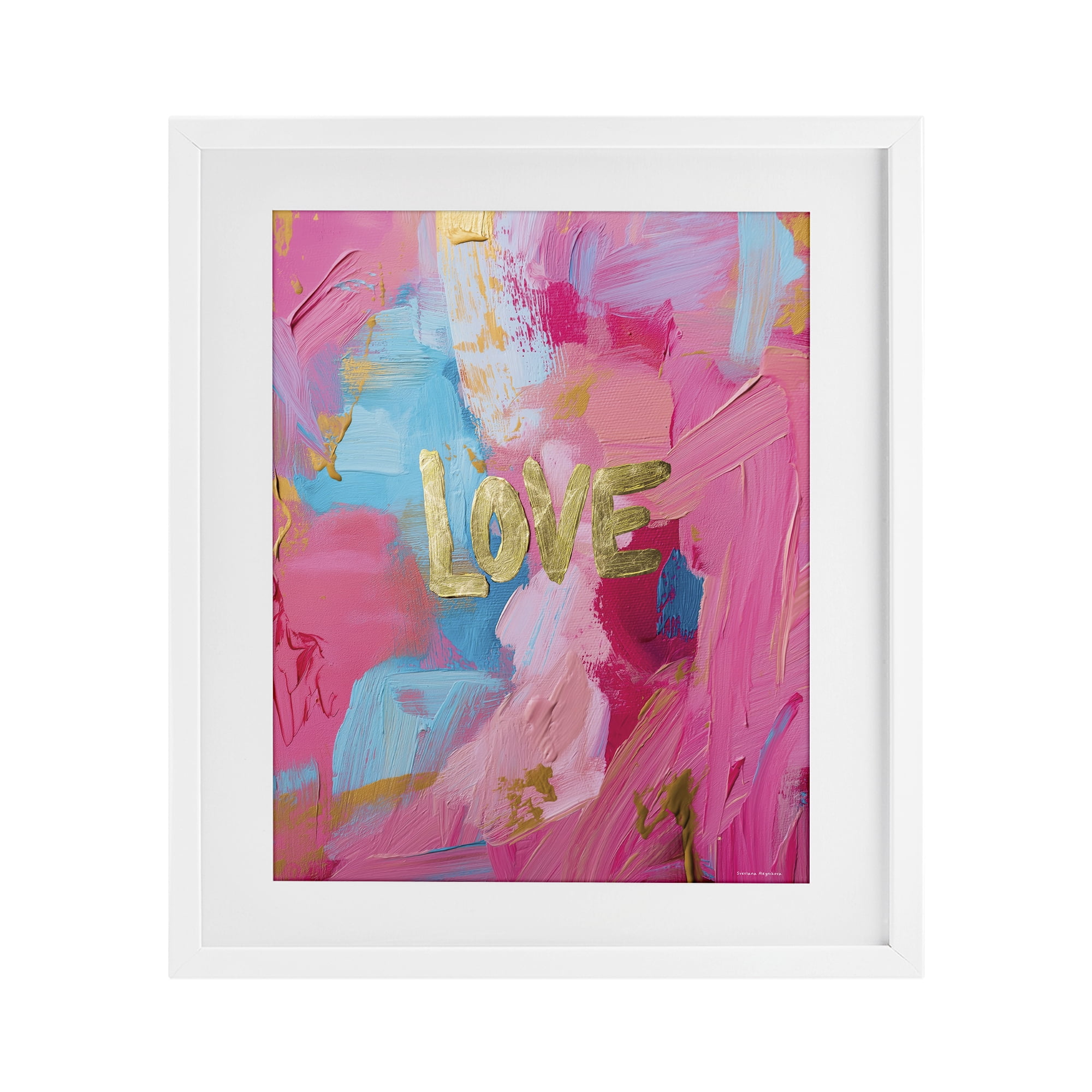 Stupell Industries Glam Love In Motion White Framed Print Under Glass, design by Svetlana Aleynikova