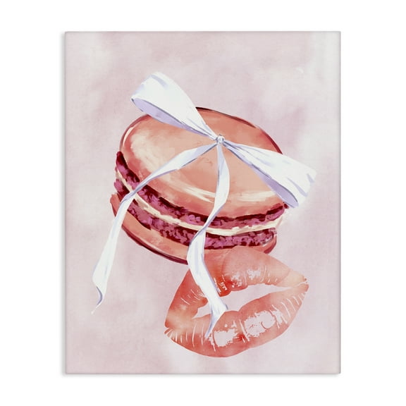 Stupell Industries Glam Macaron Dessert Food & Beverage Painting Gallery Wrapped Canvas Art Print Wall Art, 16 x 20