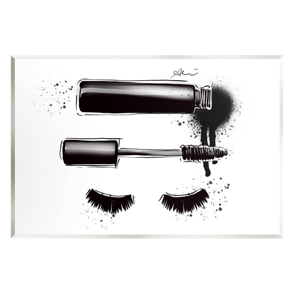 Stupell Industries Glam Mascara Lashes Makeup Graphic Art Unframed Art Print Wall Art, Design by Alison Petrie