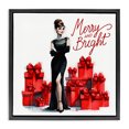 thumbnail image 1 of Stupell Industries Art Deco Glam Merry & Bright Black Floating Frame Canvas Art, 18 x 18, by Amanda Greenwood, 1 of 8