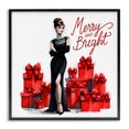 thumbnail image 1 of Stupell Industries Art Deco Glam Merry & Bright Black Framed Giclee Art, 12 x 12, by Amanda Greenwood, 1 of 8
