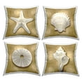 thumbnail image 1 of Stupell Industries Glam Nautical Seashells 4 Piece Decorative Printed Throw Pillow Set, 18 x 18, 1 of 8