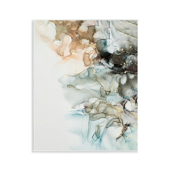 Stupell Industries Glam & Neutral Abstraction Abstract Painting Unframed Art Print Wall Art, 11 x 14