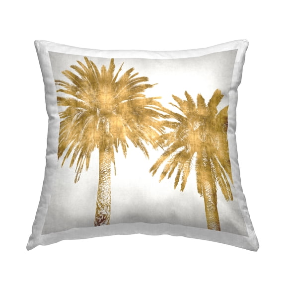 Stupell Industries Glam Palm Trees Tropical Plants Square Decorative Printed Throw Pillow, 18 x 18,
