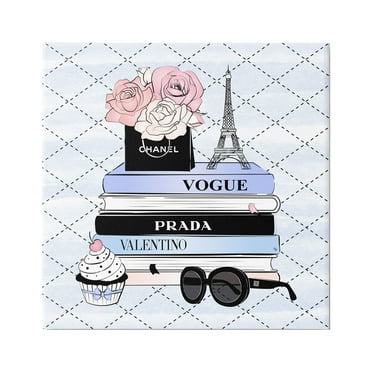 Stupell Industries Glam Parisian Patterned Beauty & Fashion Painting Gallery Wrapped Canvas Art Print Wall Art, 17 x 17