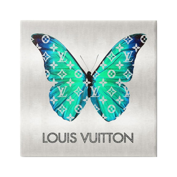 Stupell Industries Glam Pattern Butterfly Animals & Insects Painting Gallery Wrapped Canvas Print Wall Art, 17 x 17