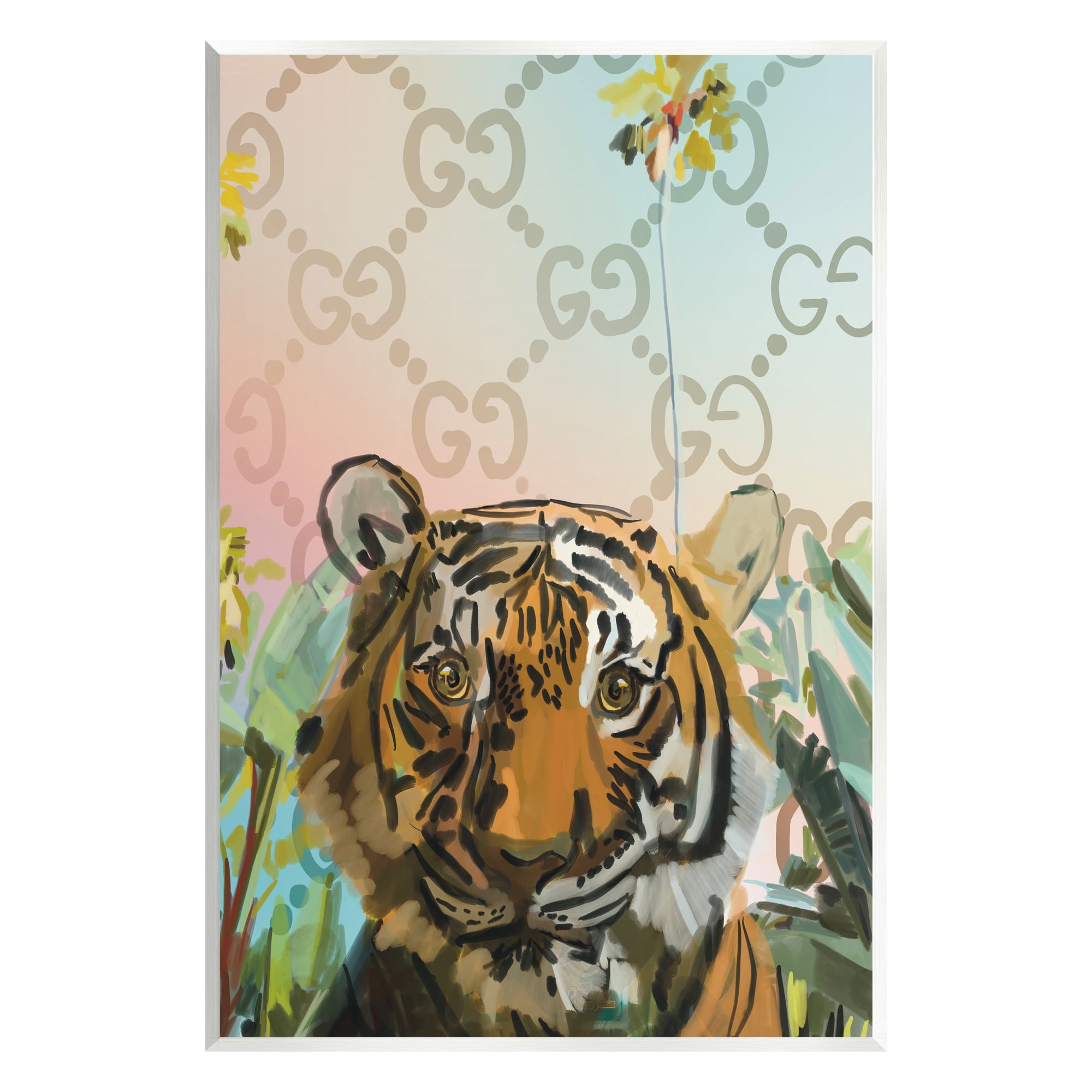 Stupell Industries Glam Pattern Tiger Animals & Insects Painting Unframed Art Print Wall Art, 10 x 15